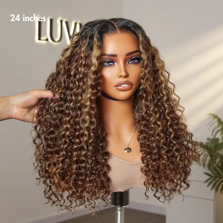 PreMax Wigs - Super Natural Hairline Deep Wave Ear-to-ear 13x6 Frontal HD Lace Long Curly Wig
