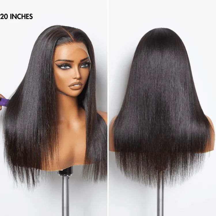 PreMax Wigs | Super Natural Hairline Silky Straight Glueless 13x4 Frontal Lace Wig Human Hair Pre-Cut Lace