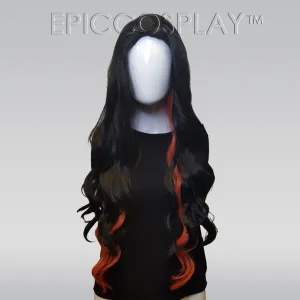 Signature - Black and Umber Orange Peekaboo Wig