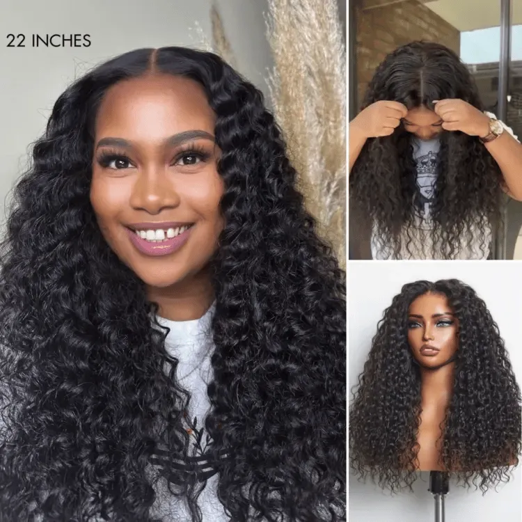 Special Deal | AiryFit™ Scalp Care Wigs | Effortless Water Wave Snugfit Glueless 5x5 Closure Pre-Cut Lace Curly Wig