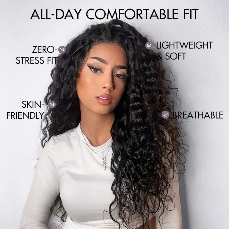 Special Deal | AiryFit™ Scalp Care Wigs | Effortless Water Wave Snugfit Glueless 5x5 Closure Pre-Cut Lace Curly Wig