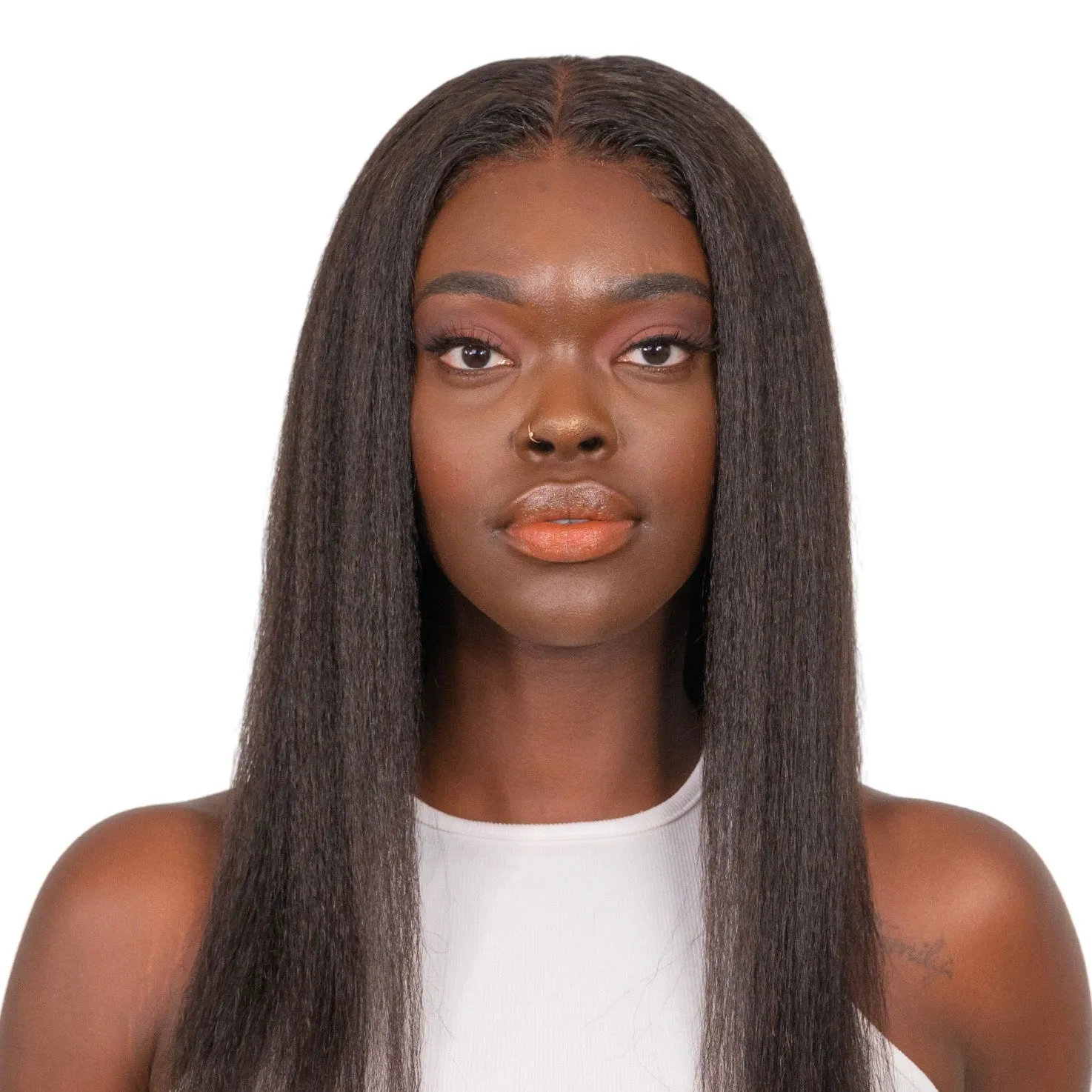 The AMARACHI - Natural Kinky Straight Glueless Full Lace £30 Off