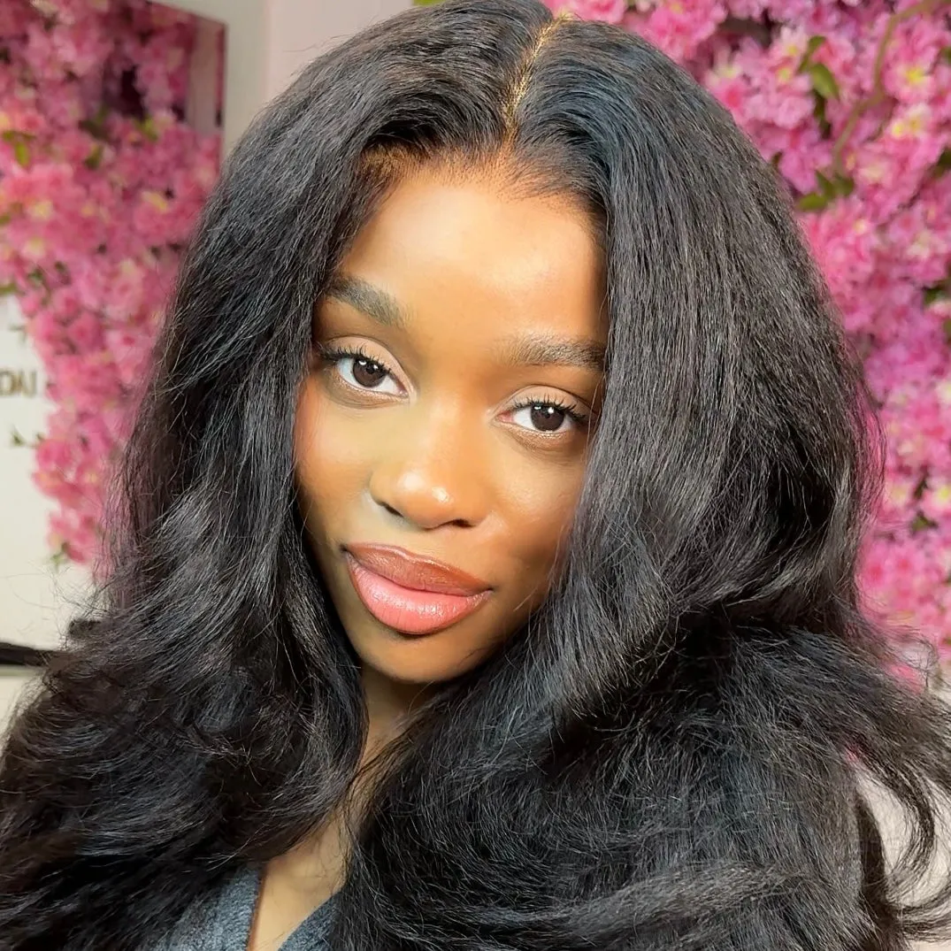 The AMARACHI - Natural Kinky Straight Glueless Full Lace £30 Off