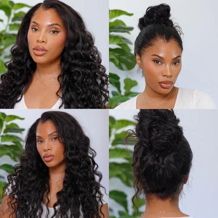 Water Wave 360 Lace Long Wig 100% Human Hair Pre-bleached & Pre-plucked & Pre-Cut Lace
