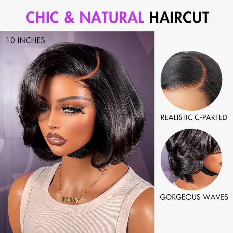 Weekly Special | PreMax Wigs - Chic & Natural Layered Bob Wig Ear-to-Ear Wide T Lace Glueless Human Hair Wig Pre-Cut Lace