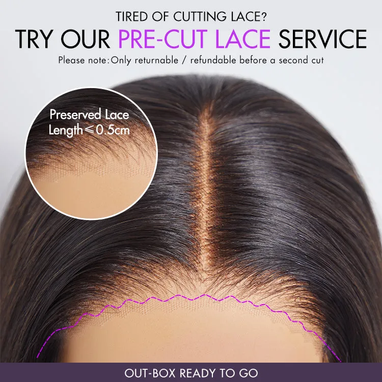 Weekly Special | PreMax Wigs - Chic & Natural Layered Bob Wig Ear-to-Ear Wide T Lace Glueless Human Hair Wig Pre-Cut Lace